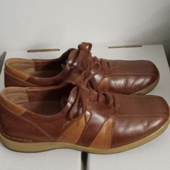 Pikolinos brown colourblock leather lace up womens shoes retro vintage sz EU 39 - Picture 3 of 6